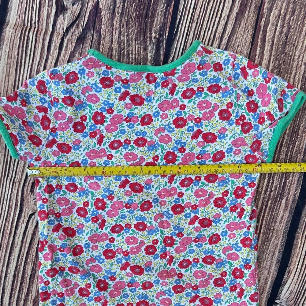 Boden Kids Floral T-Shirt with Green Accents - Picture 5 of 7
